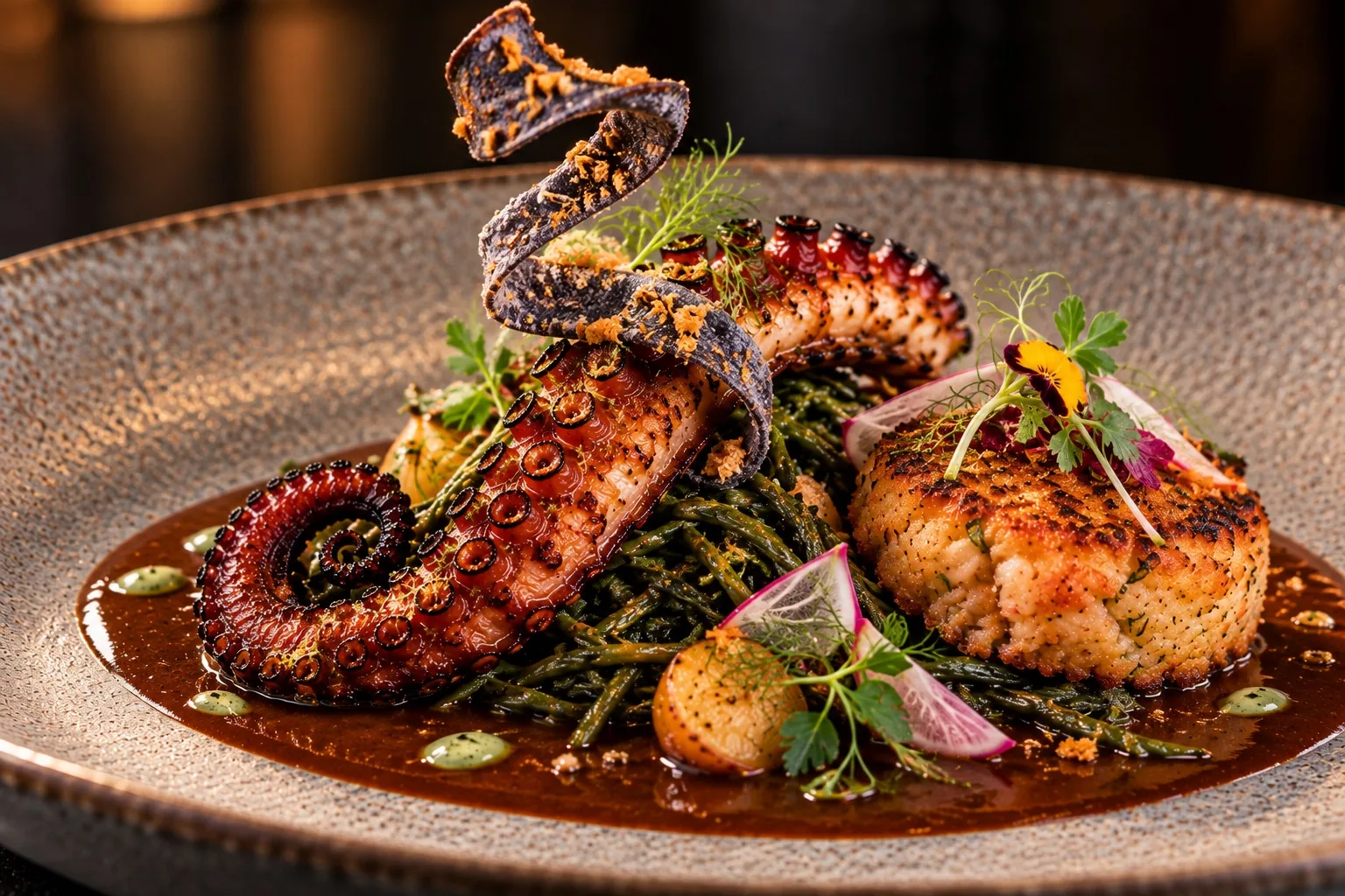 Romeritos con pulpo